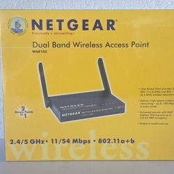 NETGEAR WAB102 Dual Band Wireless Access Point 2.4/5 GHz 11/54Mbps 802.11a+b