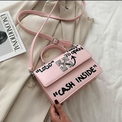 OFF WHITE PINK HANDBAG
