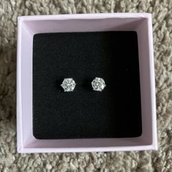 Moissanite Earrings GRA Certified 925 Sterling Silver