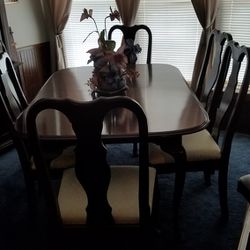 Cherry Dining Room Table With 6 Chairs