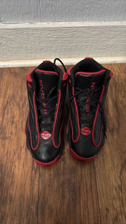 Air Jordan Black and Red High-Top Sneakers