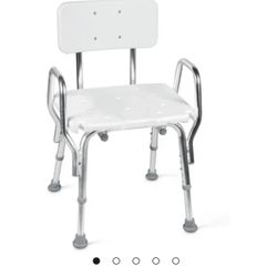 DMI Heavy duty bath & shower chair W/ Arms adjustable legs & Removable Bacc seat