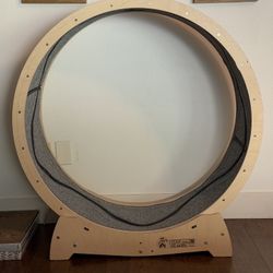 Star Cat Wheel, Cat Treadmill, Exercise Wheel For Indoor Cats, Premium Birch Wood- Size Large