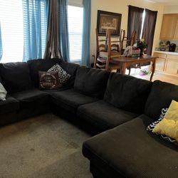 Dark Brown Sectional 