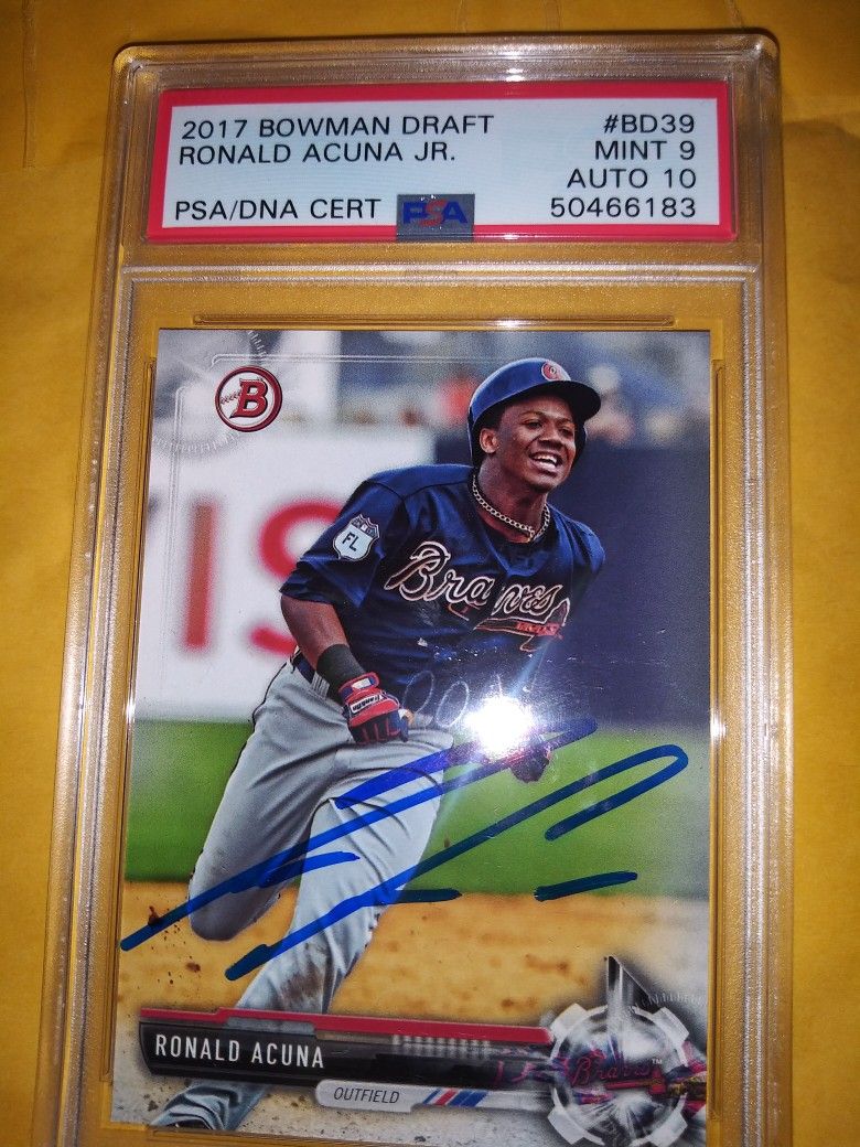 Bowman Acuna Jr Autographed RC