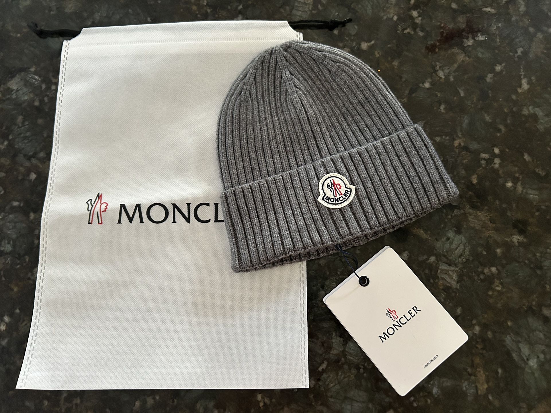 Grey Moncler Beanie