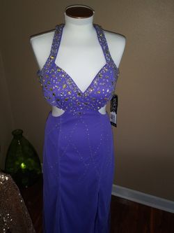Prom dress, designer. Beaded. Beautiful#!