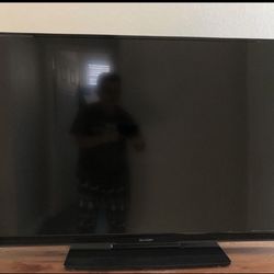 Sharp 51” Tv  &remote Control and Chromecast 