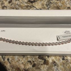 Bridge Diamond Roségold Sterling Silver  Bracket 7” 