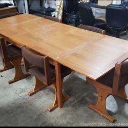 Mid‑Century Modern Classic | Solid Teak Dining 6‑Pcs 