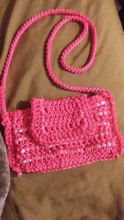 Crochet messenger bag
