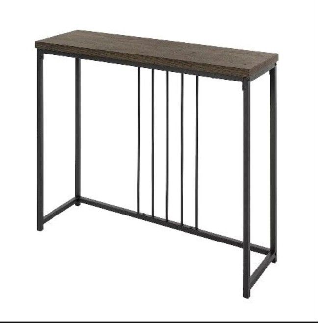 New In Box _Brown 39.4" Console Table. Not Assembled