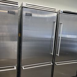 VIKING 36”WIDE BUILT IN STAINLESS STEEL BOTTOM FREEZER REFRIGERATOR 