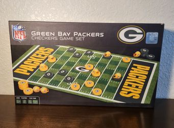 NFL Green Bay Packers Checkers Set, NEW OTHER