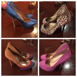 4 pair of heels (bakers and Aldo) sz 8.5 & 9