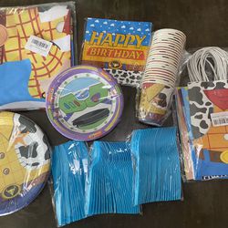 Toy Story Birthday Party Supplies, Includes a Toy Story Poster With Holes For Photos