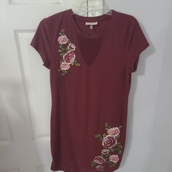 Red Dress With Flowers