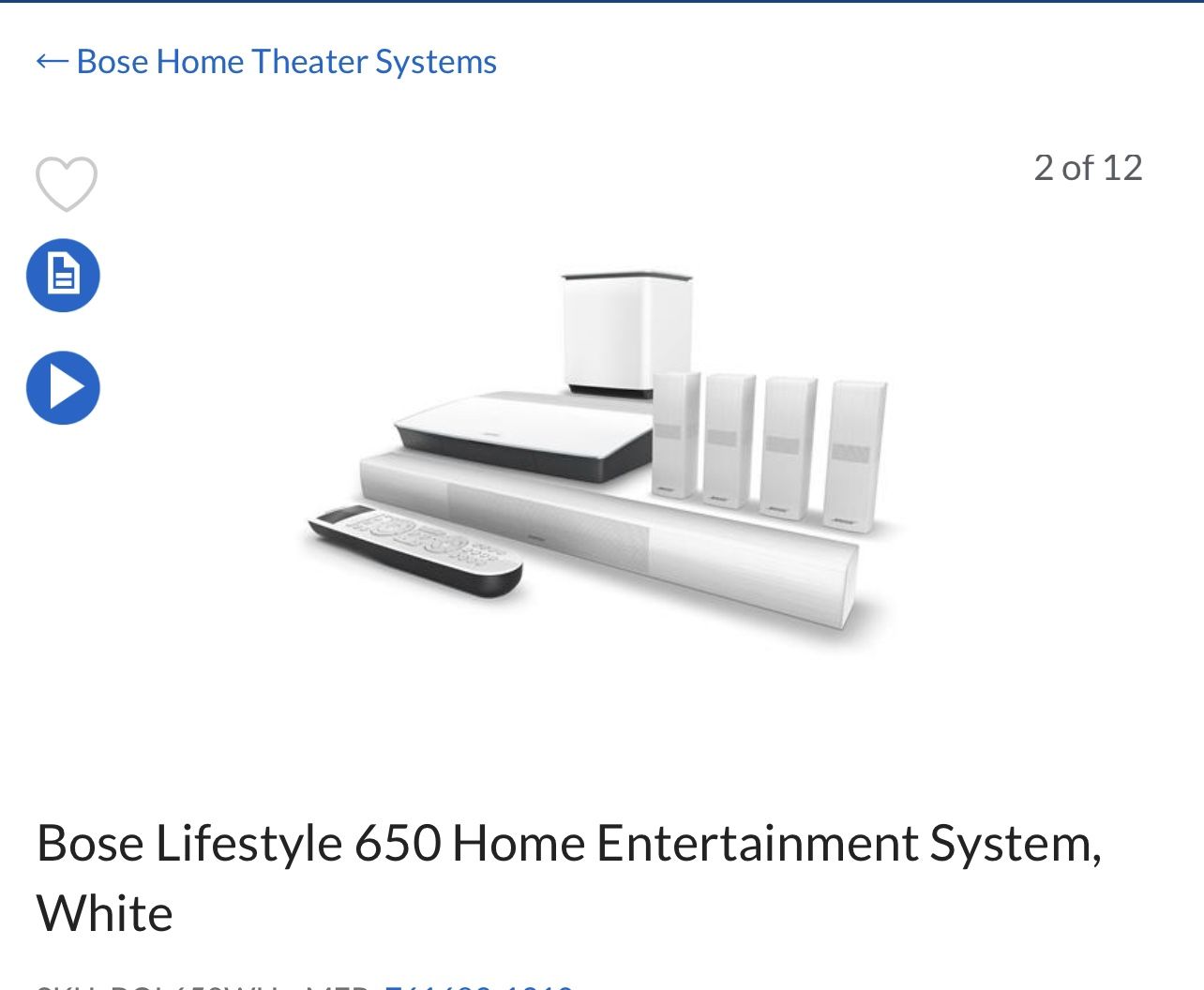 Bose Lifestyle 650 Home Theatre System (Used)