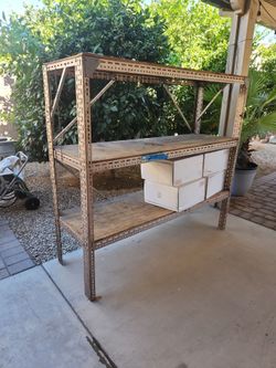 Shelf unit heavy duty for shop or garage