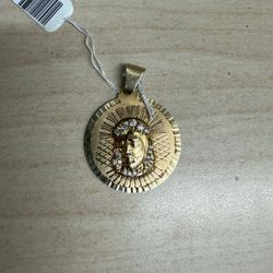 10K Jesus Head Pendant 