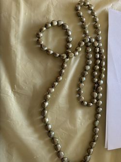 Omar’s Pearl Necklace 36” Sterling Clasp