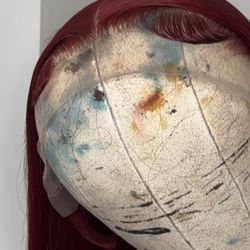 Red frontal wig 