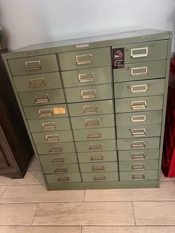 Steel master vintage office file drawers