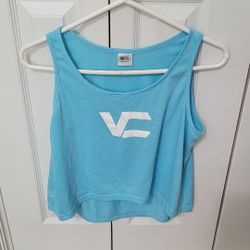 Women's Light Blue Crop Top Size Small 