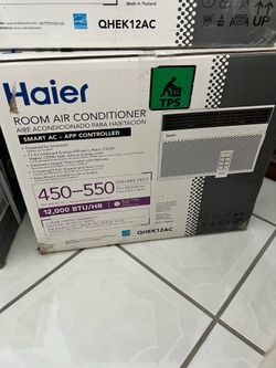 Haier Window Air Conditioner 12000 BTU, Wi-Fi Enabled, Energy-Efficient Cooling for Large