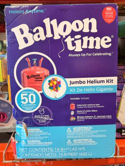 Balloon Time Jumbo Helium Tank Kit with HI-FLOAT Brand New