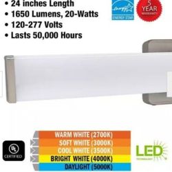 Luxury LED Vanity Light Bar In Chrome