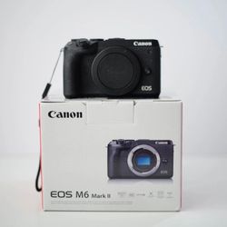 Canon EOS M6 Mark II 32.5MP Mirrorless Digital Camera Body - Black