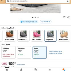 Cansunna bean bag chair blue/gray