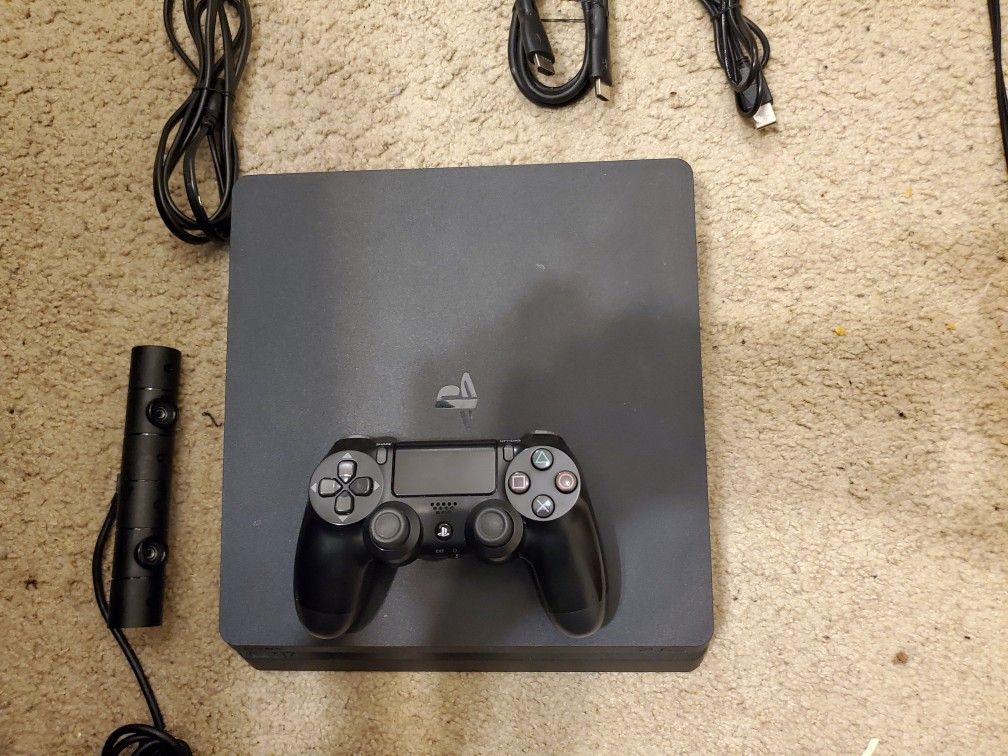 PS4 Slim 1tb W/ Black Controller And PS4 Camera