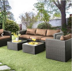 PATIO SOFA SET (1 sofa, 2 chairs and 2 tables) - $1359