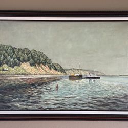 Framed Seaside Painting 🖼️ 