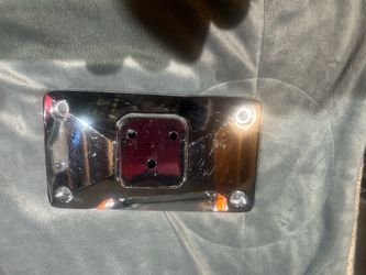 Chrome Laydown License Plate Mount for Harley-Davidson – Low Profile Pyramid StyleItem