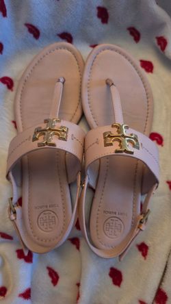Tory Burch Everly T-Strap Flat Thong Sandal Pink Women US 8.5