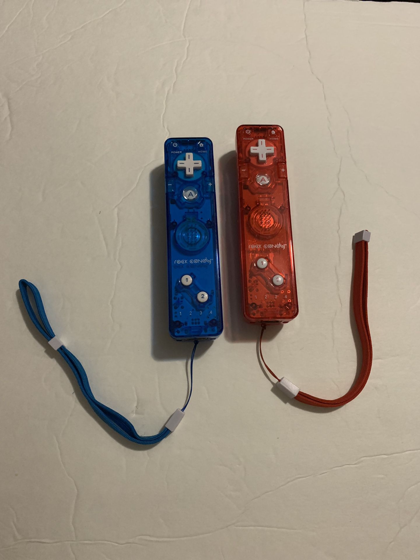 nintendo wii controllers blue+red