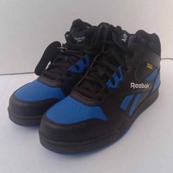 REEBOK BB4500 WORK MEN'S HIGH TOP CUSHGUARD BLACK/BLUE BOOTS RB4166 SIZE: 9.5 NEW.   NO BOX 