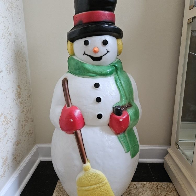 Vintage Empire Frosty the Snowman w/ Carrot Nose Lighted Christmas