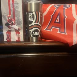Logan Ohoppe Bobble head And Anaheim Identity Tumbler 