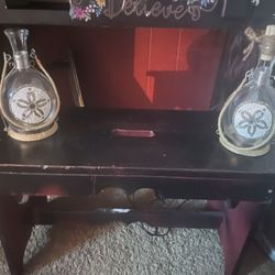 Antique candle holder lanterns (2)