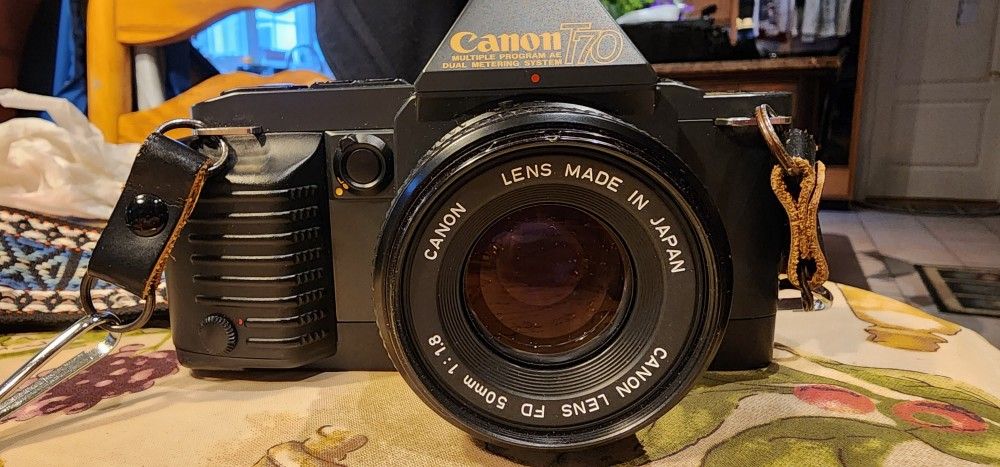 Canon T70 35 mm FILM Camera and Accessories