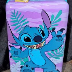 Disney Lilo and Stitch Kid's 18" Carry On Hardside Spinner Luggage for Children, Purple