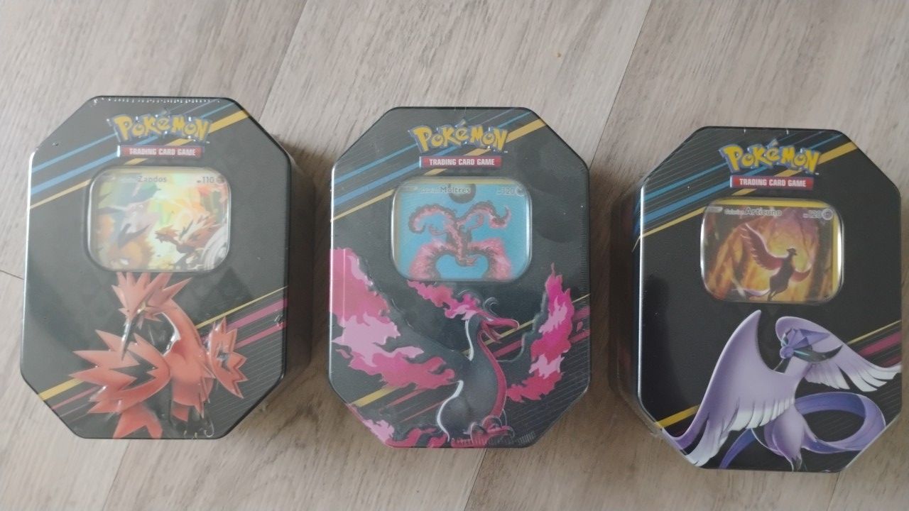 Set Of 3 Sealed Pokemon Legendary Galarian Birds Tins