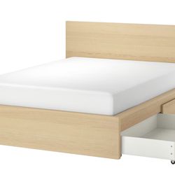 Malm Queen Size Bed Frame Set