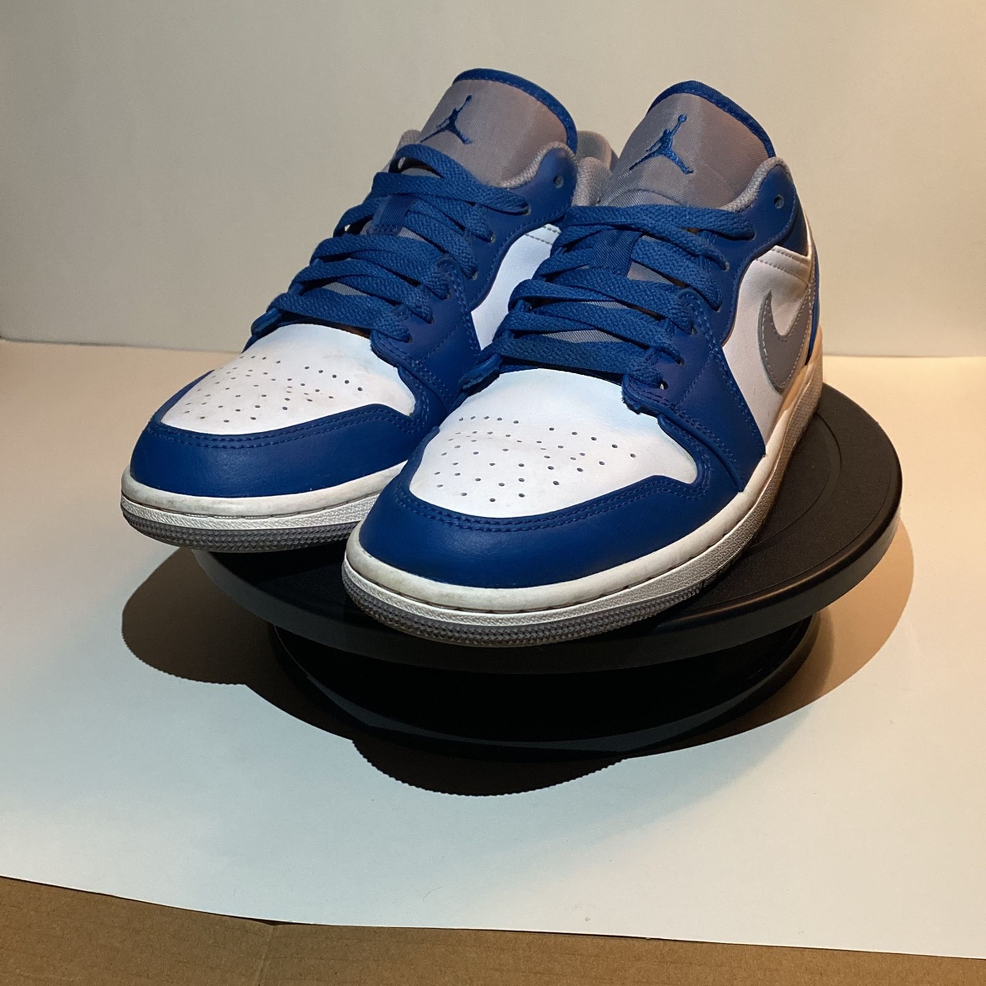Nike Air Jordan 1 Low True Blue Cement Gray White Men