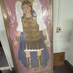 Super Large Framed Archangel Artwork – Religious / Classical Style