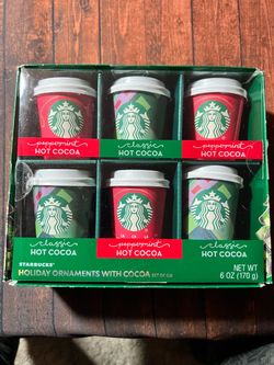Starbucks Holiday Ornaments with Cocoa Set of Six